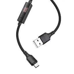 Кабель Hoco Micro USB Central Control Timeing S13 черный 1.2 м