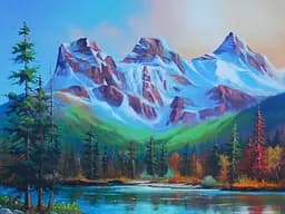 Алмазна мозаїка на підрамнику Гори 40×50 см 71161_BGLE