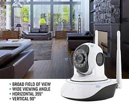 Панорамна камера відеоспостереження V380 Q5 IP Wi-Fi (360 градусів) Біла - мініатюра 4