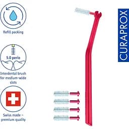Набір міжзубних щіток Curaprox CPS 405 5 шт. + тримач UHS 451  - мініатюра 4