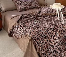 Постільна білизна євро з літньою ковдрою муслін Colorful Home Print 6 20232 220х240 см
