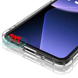 TPU чохол GETMAN Ease logo посилені кути Full Camera для Xiaomi 13T / 13T Pro Безбарвний (прозорий) - мініатюра 4