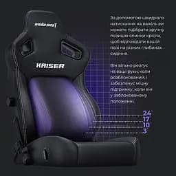 Крісло ігрове Anda Seat Kaiser 4 Size XL Black Linen Fabric (AD12YDDC-XLL-20-B-CF) - мініатюра 9