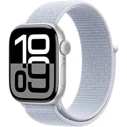 Смарт-годинник Apple Watch Series 10 GPS 42mm Silver Aluminum Case with Blue Cloud Sport Loop (MWWD3) [114987]