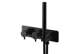 Душова система Kohlman Axel 30 black з термостатом + BOX прихованого монтажу KPL-QW265AB30, Чорний матовий - мініатюра 3