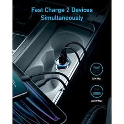 Автомобільний зарядний пристрій Anker PowerDrive 323 Black (A2735G11) - мініатюра 4