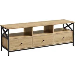 Тумба под телевизор Leobert Kamila в стиле Loft с 3 ящиками натуральная