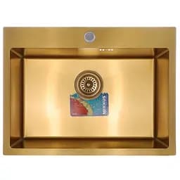 Набір кухонна мийка із змішувачем та дозатором Mixxus SET-6045-200x1.0-PVD-Gold MX0589, Золотий - мініатюра 3