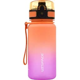 Пляшка для води UZspace Frosted Gradient помаранчево-рожева 350 мл (3034)