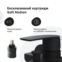 Змішувач для ванни і душа, чорний AM.PM Gem F90E10022 - мініатюра 3