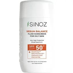 Сонцезахисний флюїд для обличчя Sinoz Sebum Balance для жирної шкіри SPF50+ 50 мл