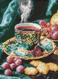 Набір з алмазною мозаїкою на підрамнику Кава по-турецьки Ideyka AMO8130, 30x40 см