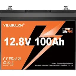 Акумулятор Yeagulch LiFePO4 12V (12.8V/100Ah/1280Wh) (YEAGULCH-12.8V/100Ah Mini)