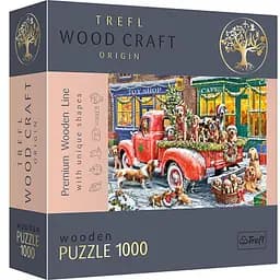Пазл Trefl дерев'яний фігурний Маленькі помічники Санти 1000 ел. (20170)