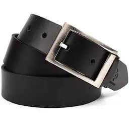 Ремінь шкіряний Grande Pelle чорний 120х3.5х0.5 см acs0032043