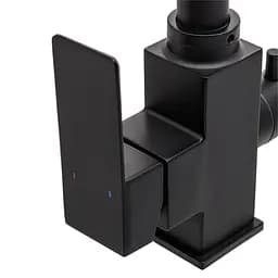 Змішувач для кухні на дві води Wezer PRO4C-02-BLACK, нержавіюча сталь, чорний, Чорний матовий - мініатюра 3