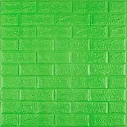 3D панель Sticker Wall самоклеюча 700x770x5мм цегла Зелена 013-5 SW-00000149