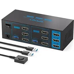 KVM перемикач VPFET HDMI підтримка 4K USB 3.0