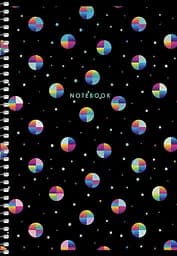 Тетрадь для записей Student А5, в клеточку, спираль, 80 л., Круги 3D (A5-SC-080-6093K)