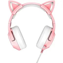 Дротова ігрова гарнітура Onikuma Gaming CAT with LED K9, USB, 3.5mm, 2.2m, pink