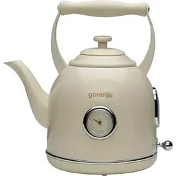Gorenje Электрочайник, 1,7 л, 2200Вт, strix контроль, пластик+метал, бежевый