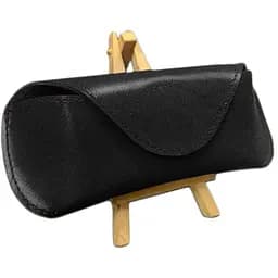 Кожаный чехол для очков BlankNote Краст с клапаном на магните Черный 