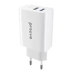 Зарядний пристрій адаптер живлення 3 порти юсб Proove Rapid 30 W (2 USB + Type-C) білий