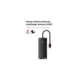 Концентратор Baseus USB-C to 4xUSB 3.0 1.0m black (WKQX030401) - мініатюра 9
