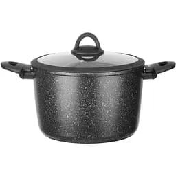 Кастрюля Ringel Zira, с крышкой, высокая, 20 см, 3.5 л, черная (RG-21006-20h)