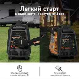 Генератор инверторный газ/бензин MaXpeedingRods 3.5 кВт, Електричний старт/Дистанційний старт/Ручний запуск MXR3500s - мініатюра 6
