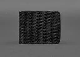 Кожаный портмоне 4.4 (с зажимом) черный Crazy Horse карбон