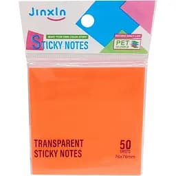 Стикеры для заметок Bambi Р71-1 прозрачные 50 листов 76x76 мм оранжевые