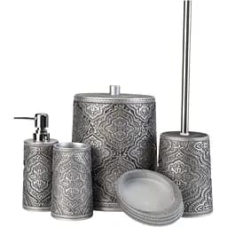 Комплект в ванную комнату Irya Lane Gri 5 предметов серый (svt-2000022265485)