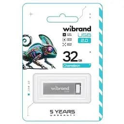 USB флеш накопичувач Wibrand 32GB Chameleon Silver USB 2.0 (WI2.0/CH32U6S) - мініатюра 2