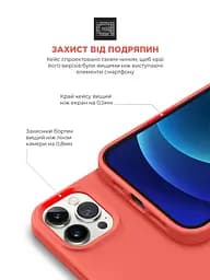 Силиконовый чехол для Apple iPhone 13 Pro Max, ICON2 Case, розовый, противоударный, панель, защита всего корпуса, матовая поверхность Soft Touch, выступает над дисплеем, совместим с защитными стеклами и пленками, с микрофиброй, ArmorStandart (ARM60501) - мініатюра 5