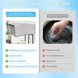 Серветка двошарова багаторазова металева з абразивною сіткою для посуду, скла та меблів 25х25 см Сірий 88108 - мініатюра 3