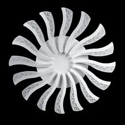 Люстра стельова LED Splendid Ray LK39265/16 BIG, 160W, білий, сучасний стиль, з пультом, 80 см