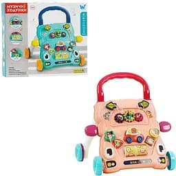 Дитячі ходунки-каталка з ігровим центром та музичними ефектами WToys рожеві