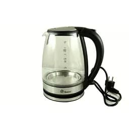 Електричний дисковий скляний чайник Domotec MS-8110 електричний чайник чорний