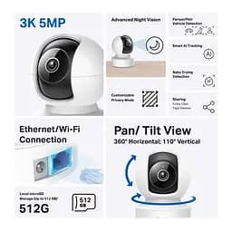 IP-Камера Tapo C232 5MP N300 microSD motion detection. AI TP-Link teh0015990 - мініатюра 6