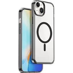 Чехол Wiwu Magnetic Crystal Case для Apple iPhone 15 Transparent/Black [96955]