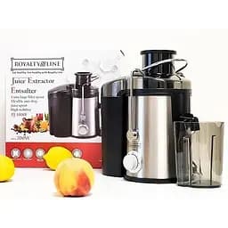Соковитискач центрифужний Royalty Line PJ-19001 700 Вт нержавіюча сталь + контейнер для соку 0.45 л сріблястий - мініатюра 5