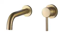 Смеситель для раковины VBI Milano brushed gold скрытого монтажа VBI-050102BG Золотой