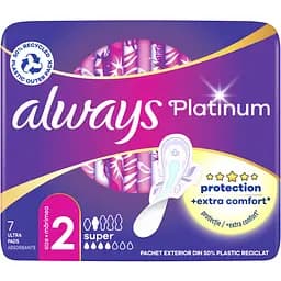 Гігієнічні прокладки Always Platinum Super Single 14 шт. (2 уп. х 7 шт.) - мініатюра 3