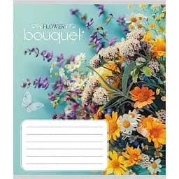 Зошит учнівський "Букет" Leader 024-550337K-3 в клітинку, 24 аркуші