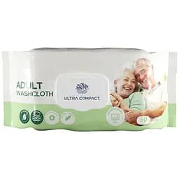 Салфетки влажные Ultra Compact Adult Washcloth полотенца для тела с клапаном 50 шт.