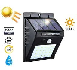 Світильник вуличний із датчиком руху Light LED 20 на сонячній батареї білий - мініатюра 3