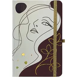 Книга записна Buromax Lady в клітинку 207х136 мм на резинці бордова 96 аркушів (BM.255106-13)