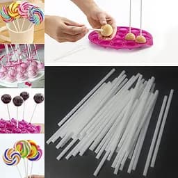 Палички для кейк-попсів, карамелі і льодяників 10 см (100 штук), Kitchen Master Білий 86867