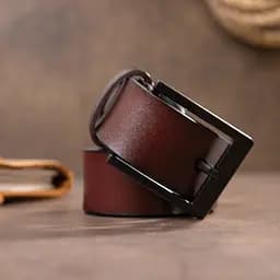 Ремінь шкіряний Vintage чоловічий 115х3,5 см acs0016957 - мініатюра 5